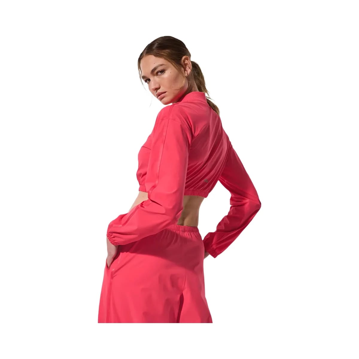 Alo Women's Cropped Breezy Full-Zip Cover Up - Candy Red