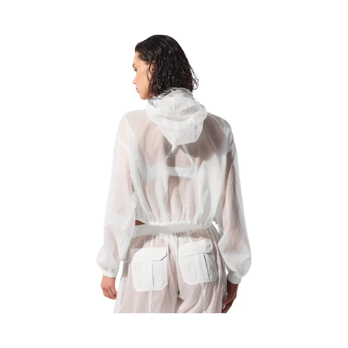 Alo Women's Cropped Game Time Full Zip Jacket - White