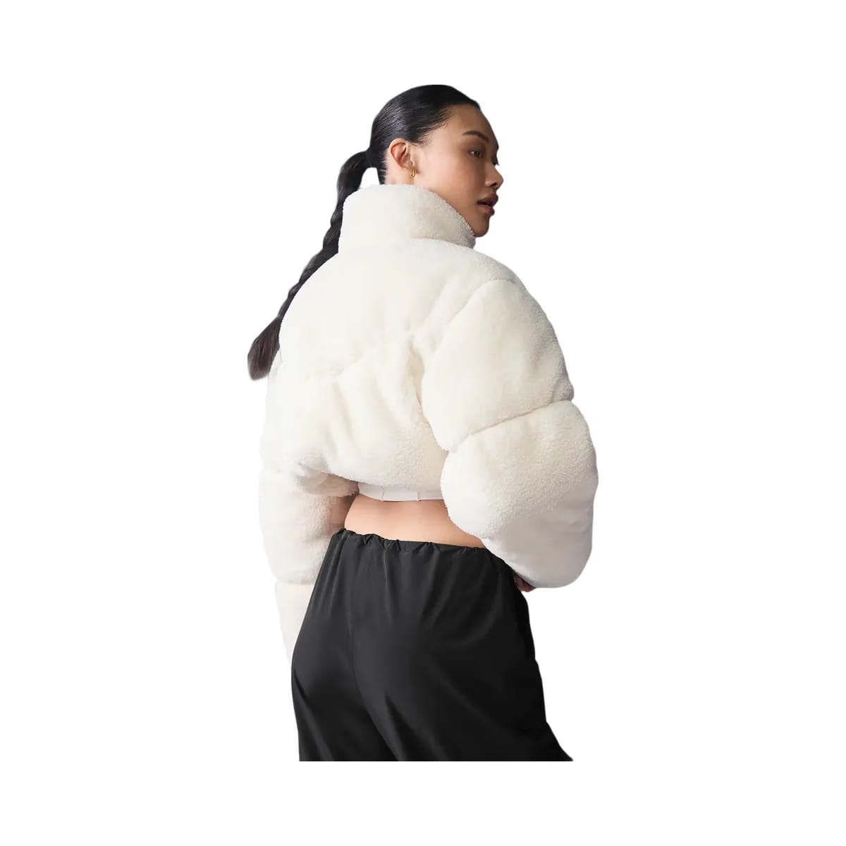 Alo Women's Sherpa Main Act Corset Puffer - Ivory