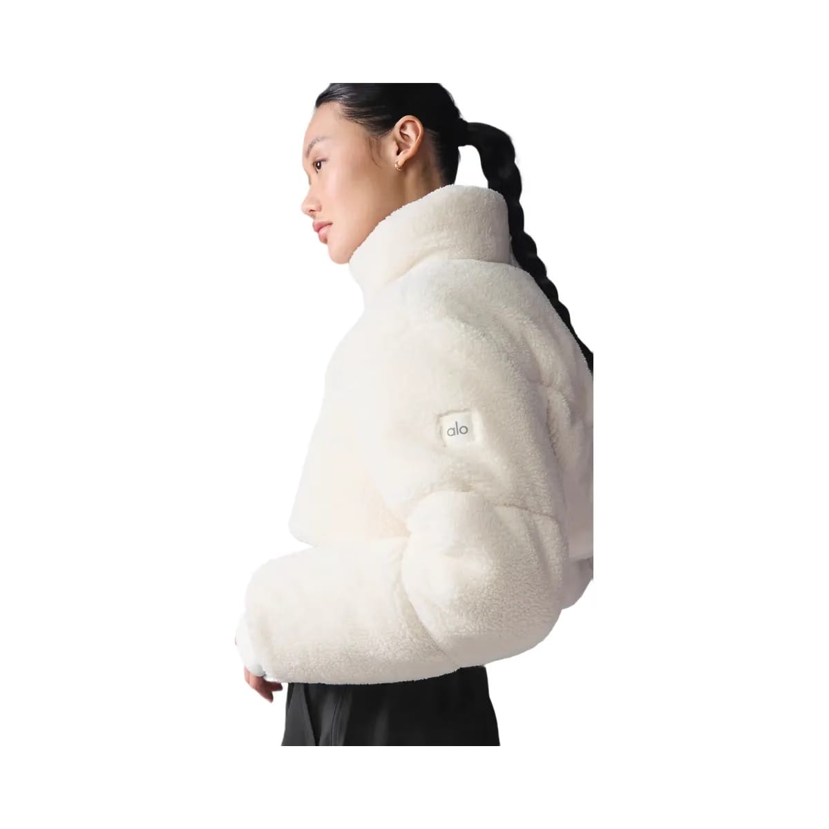 Alo Women's Sherpa Main Act Corset Puffer - Ivory