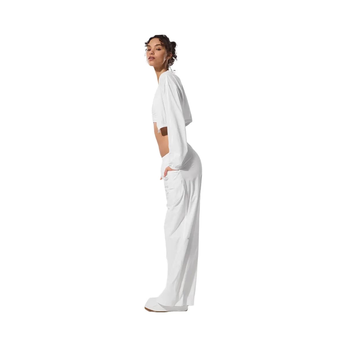 Alo Women's Cropped Breezy Full-Zip Cover Up - White