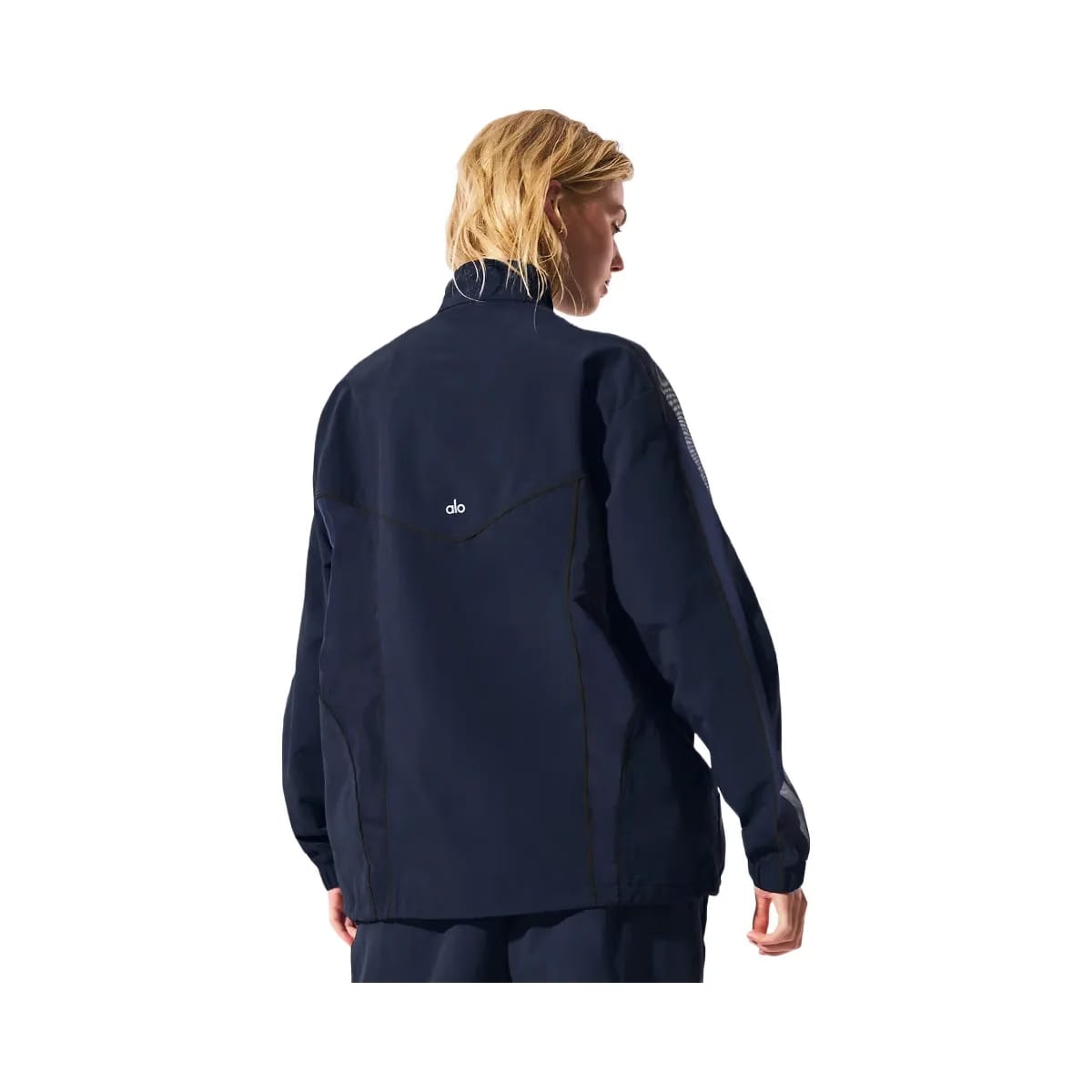 Alo Women's Origin Full-Zip Track Jacket - Navy/Black
