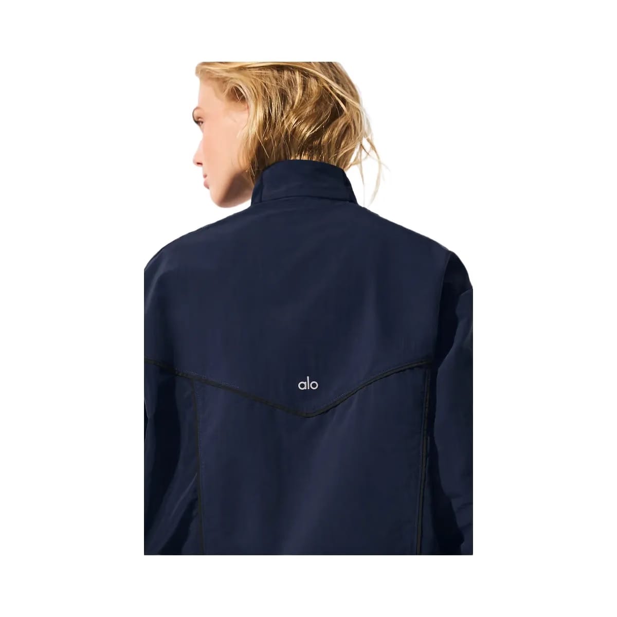 Alo Women's Origin Full-Zip Track Jacket - Navy/Black