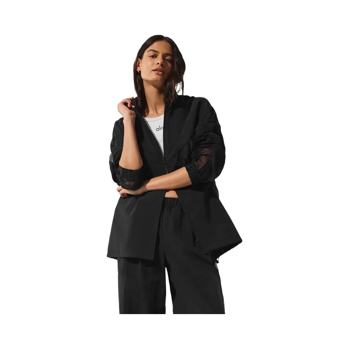Alo Women's Origin Full-Zip Track Jacket - Black