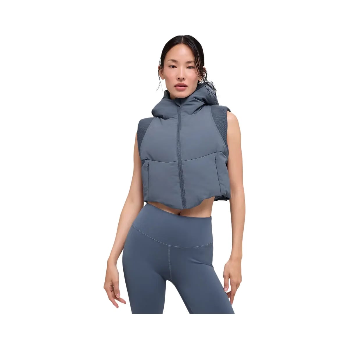 Alo Women's Fast Lane Puffer Vest - Bluestone