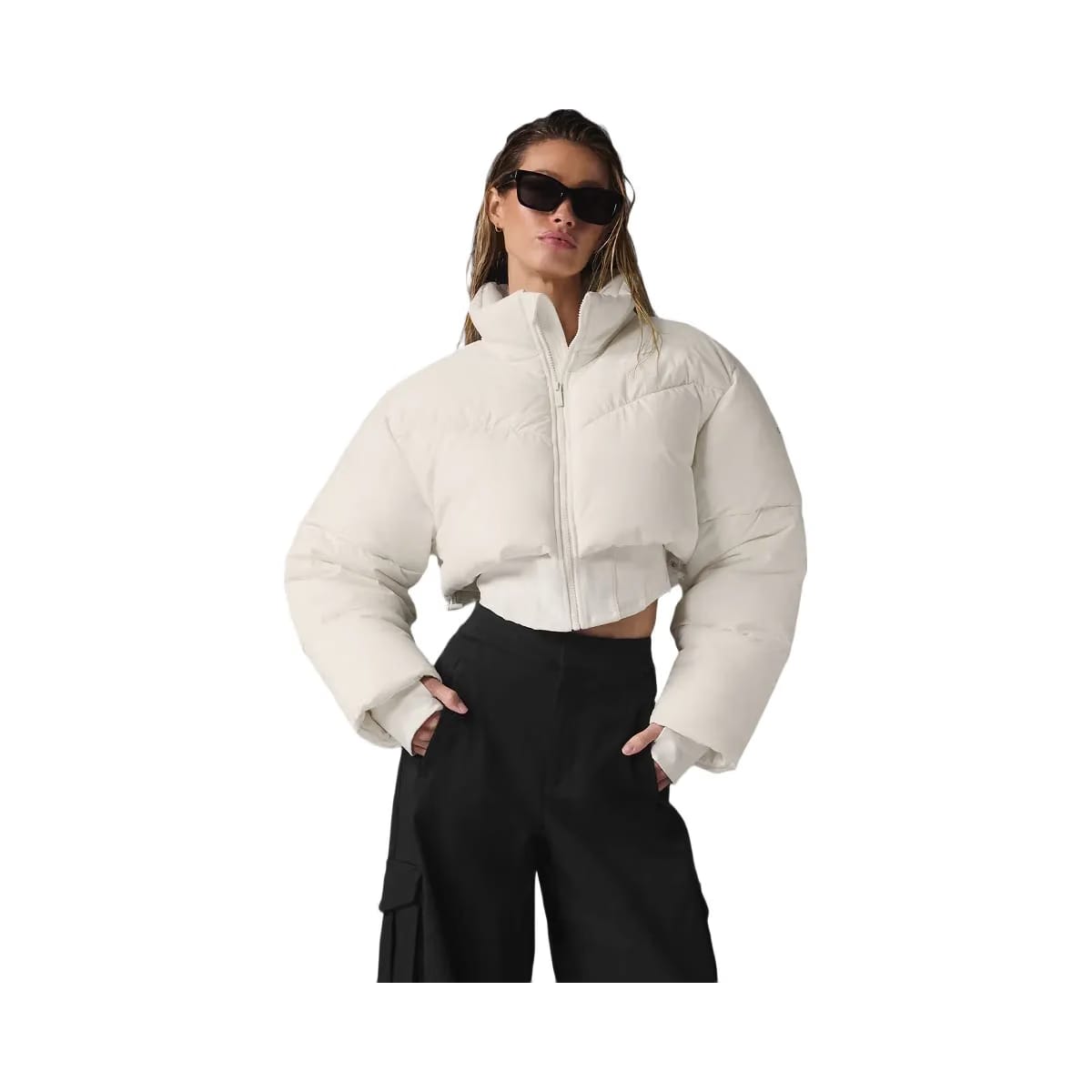 Alo Women's Main Act Corset Puffer - Ivory
