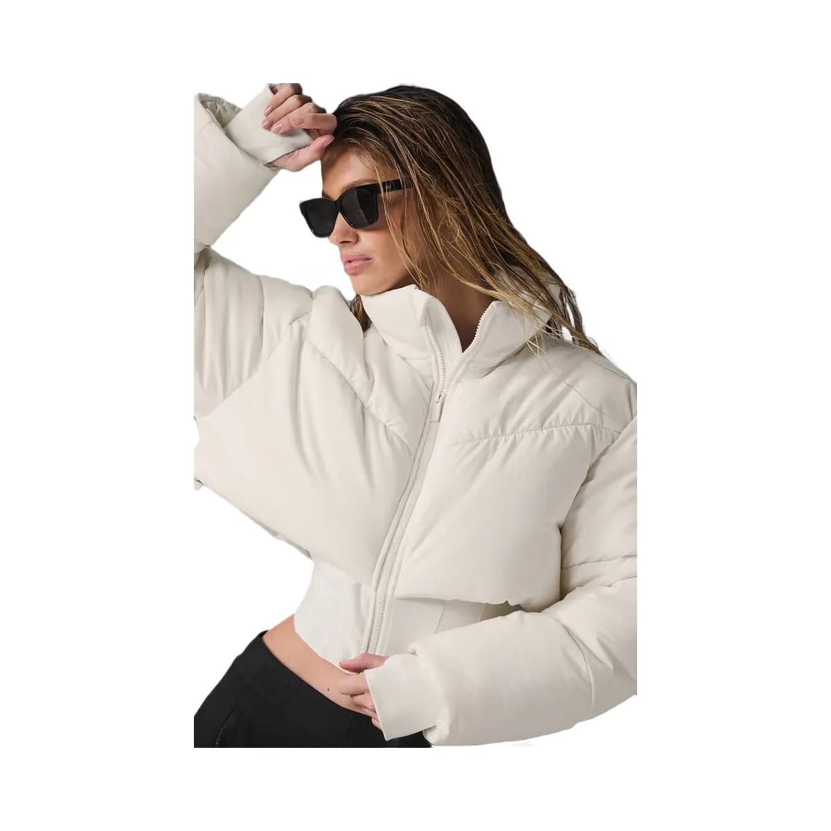 Alo Women's Main Act Corset Puffer - Ivory