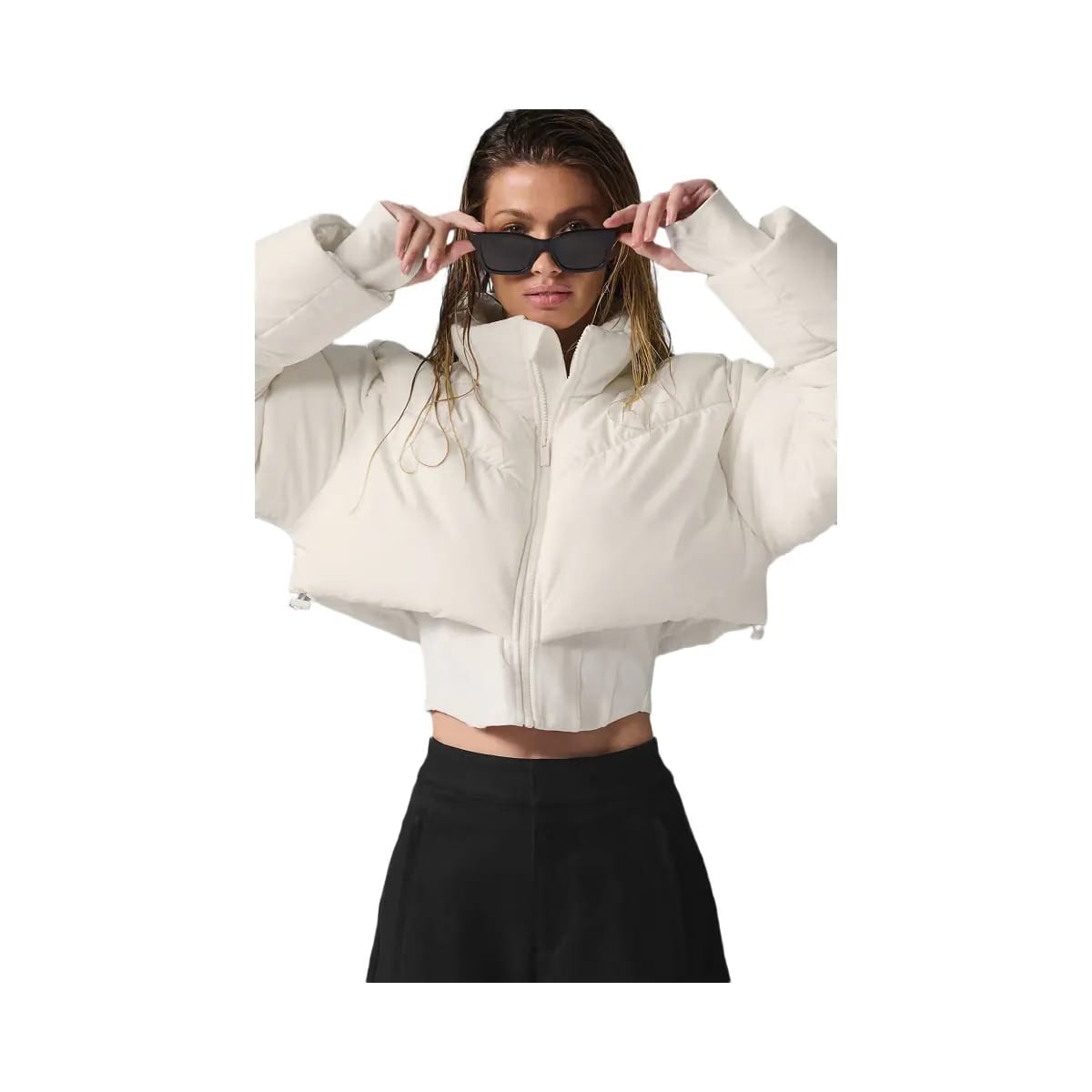 Alo Women's Main Act Corset Puffer - Ivory