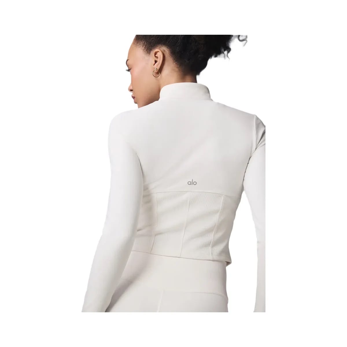 Alo Women's Airbrush Corset Full Zip Jacket - Ivory