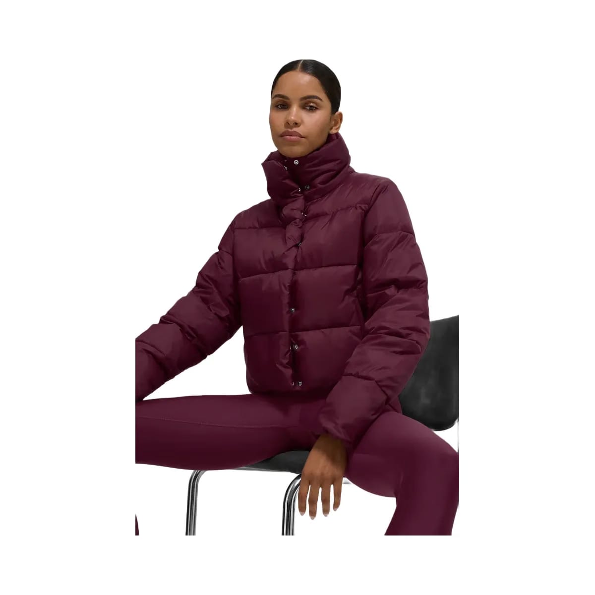 Alo Women's Gold Rush Puffer - Burgundy