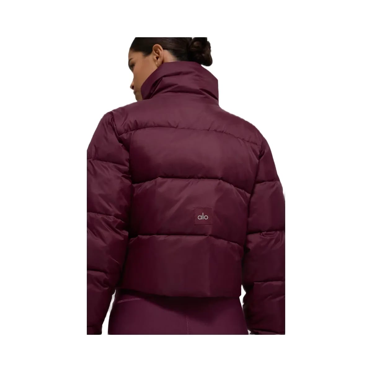 Alo Women's Gold Rush Puffer - Burgundy