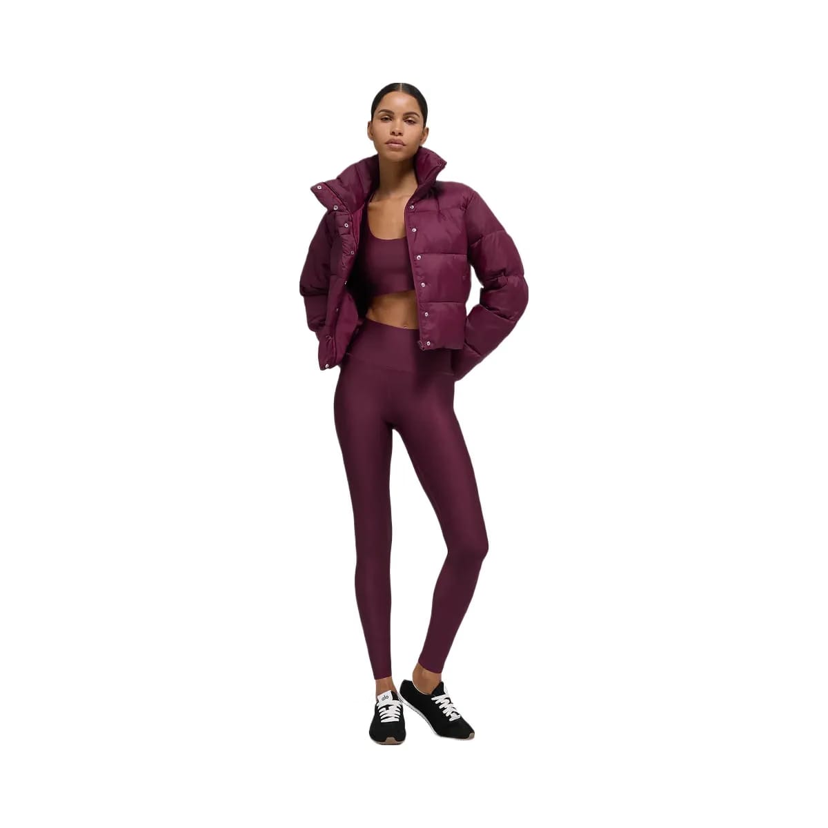 Alo Women's Gold Rush Puffer - Burgundy