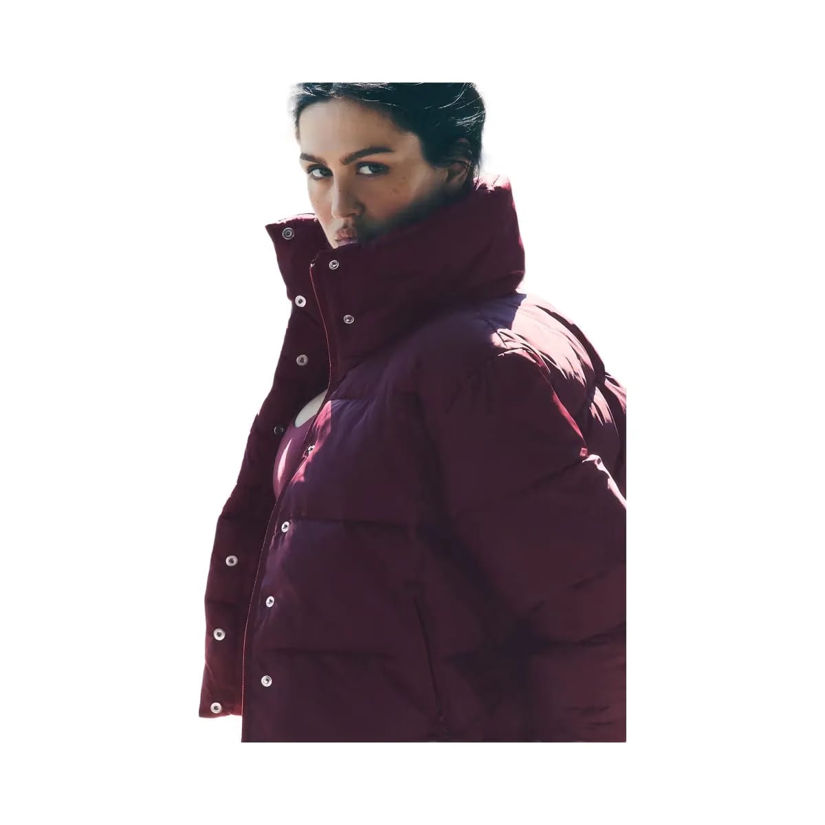Alo Women's Gold Rush Puffer - Burgundy