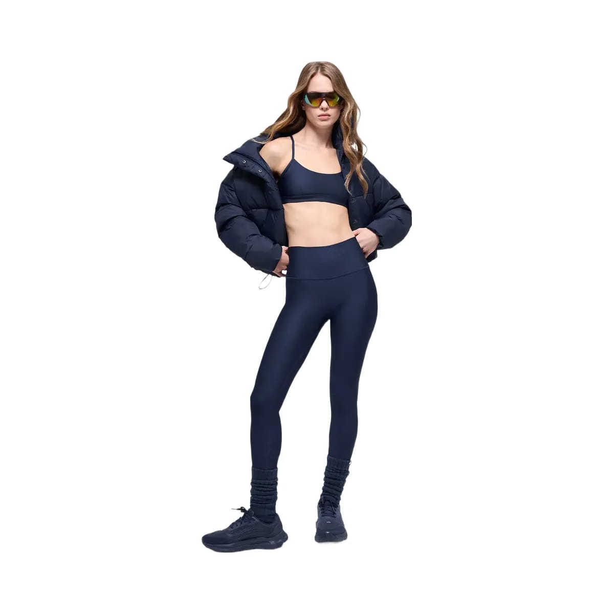 Alo Women's Gold Rush Puffer - Navy