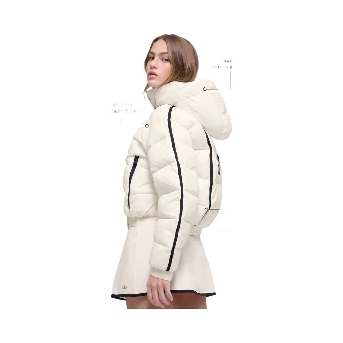 Alo Women's Aspen Love Puffer Jacket - Ivory
