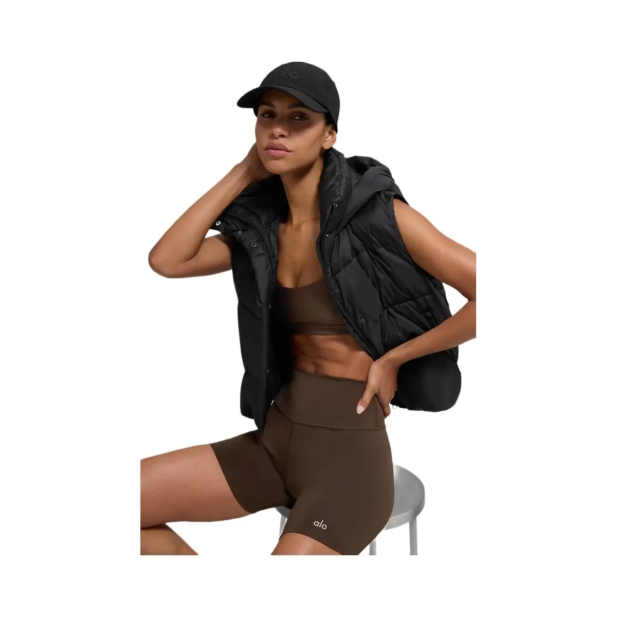 Alo Women's Gold Rush Puffer Vest - Black