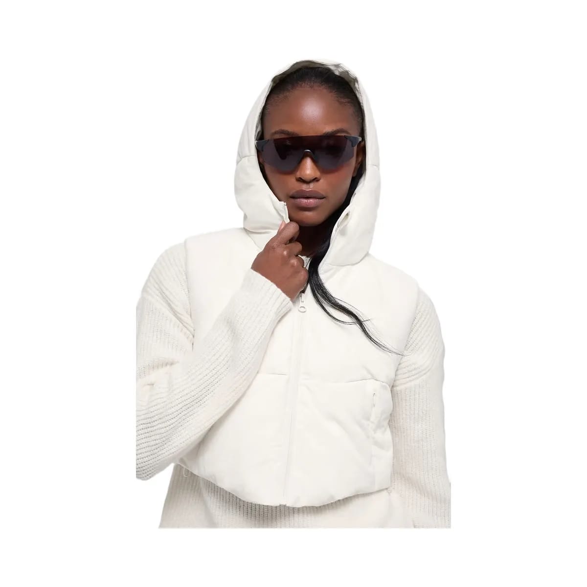 Alo Women's Fast Lane Puffer Vest - Ivory