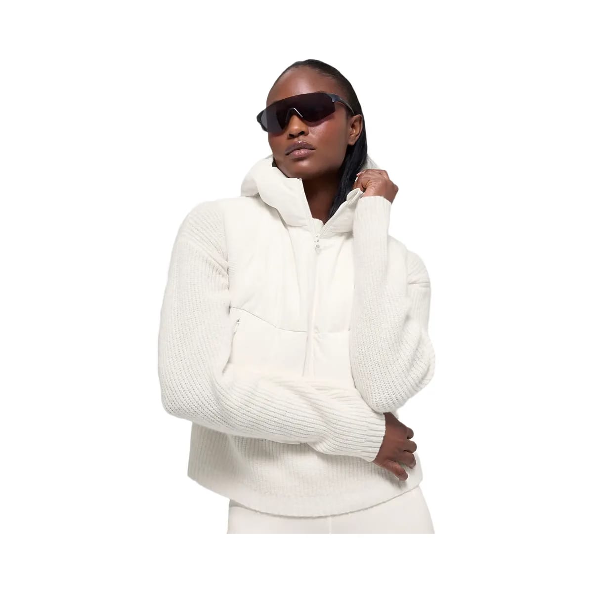 Alo Women's Fast Lane Puffer Vest - Ivory