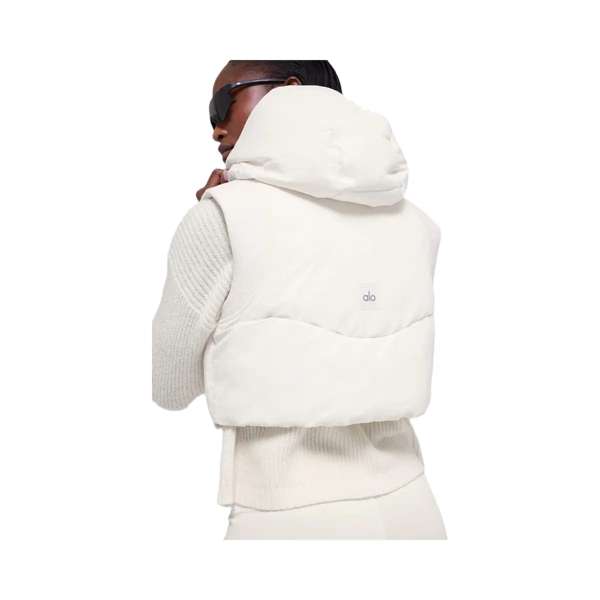 Alo Women's Fast Lane Puffer Vest - Ivory