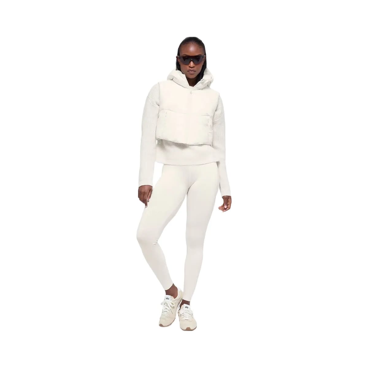 Alo Women's Fast Lane Puffer Vest - Ivory