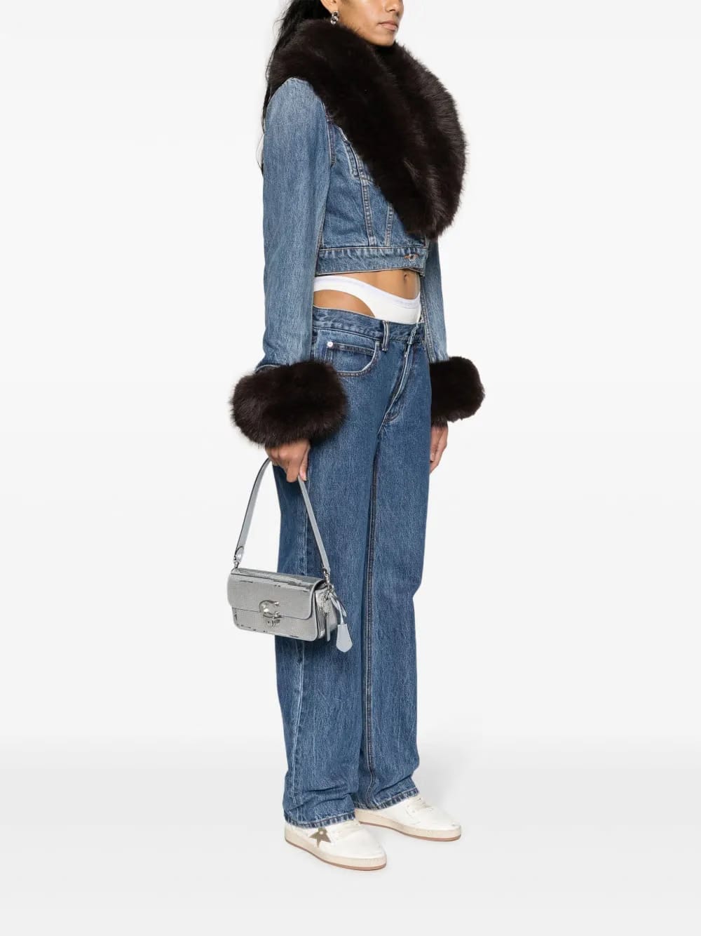 Studio sequinned shoulder bag