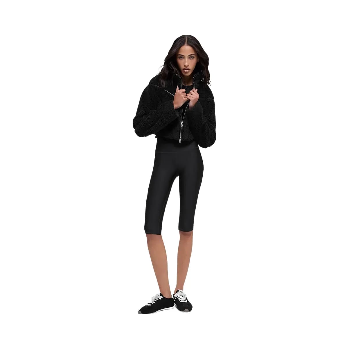Alo Women's Sherpa Cropped Slope Side Jacket - Black