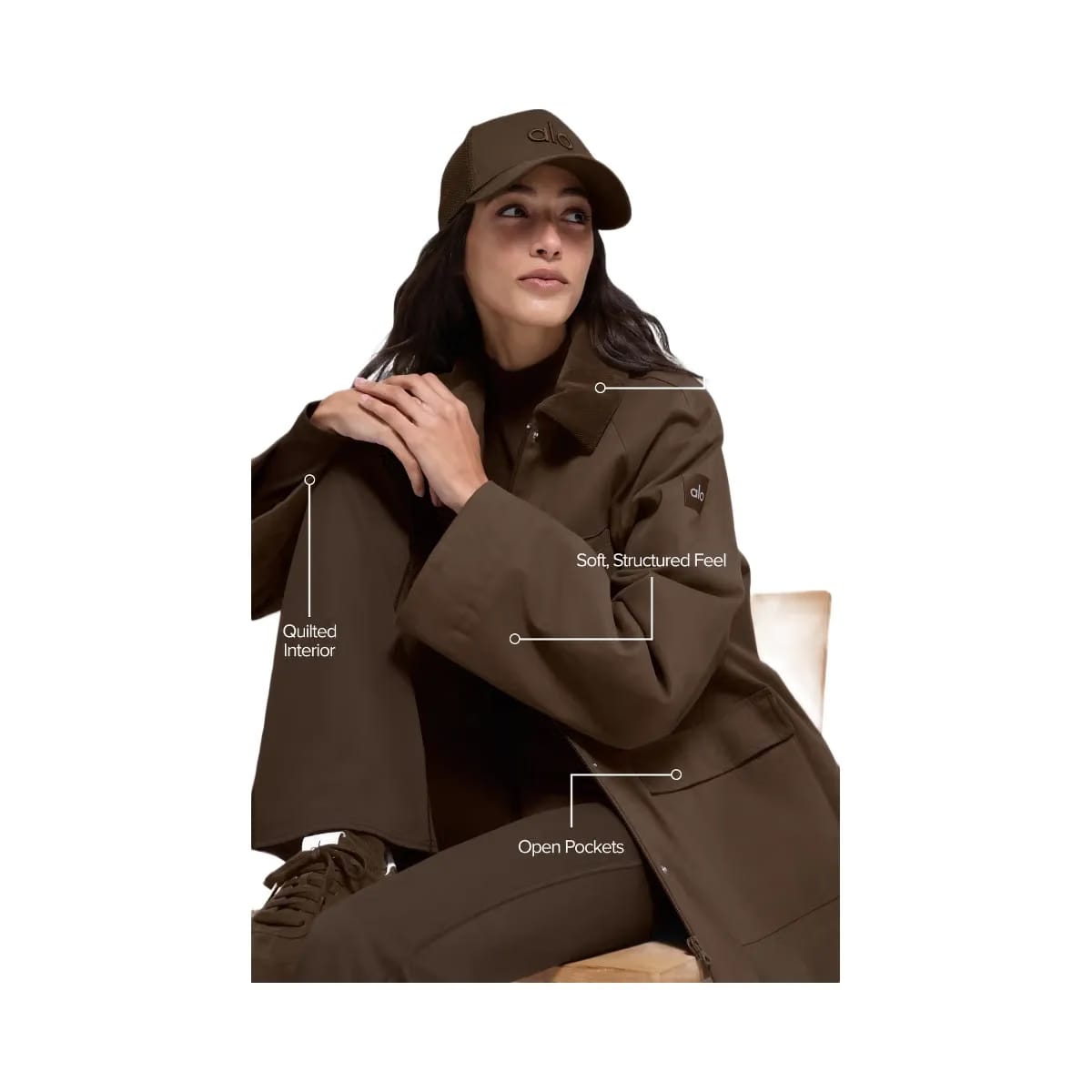 Alo Women's Twill Barn Jacket - Espresso