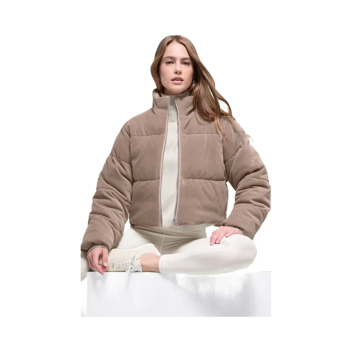 Alo Women's Micro Corduroy Dreamy Puffer - Chai Latte