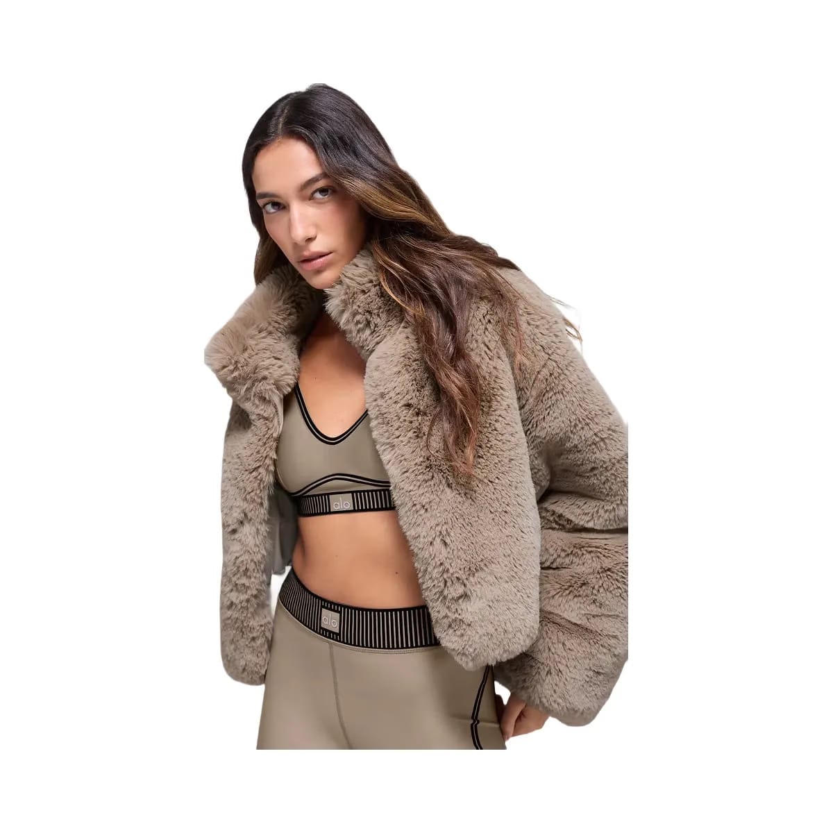 Alo Women's Faux Fur Allure Jacket - Oat