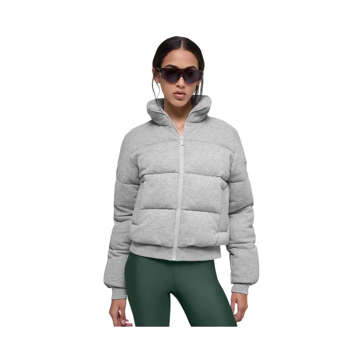 Alo Women's Sweatshirt Puffer - Athletic Heather Grey