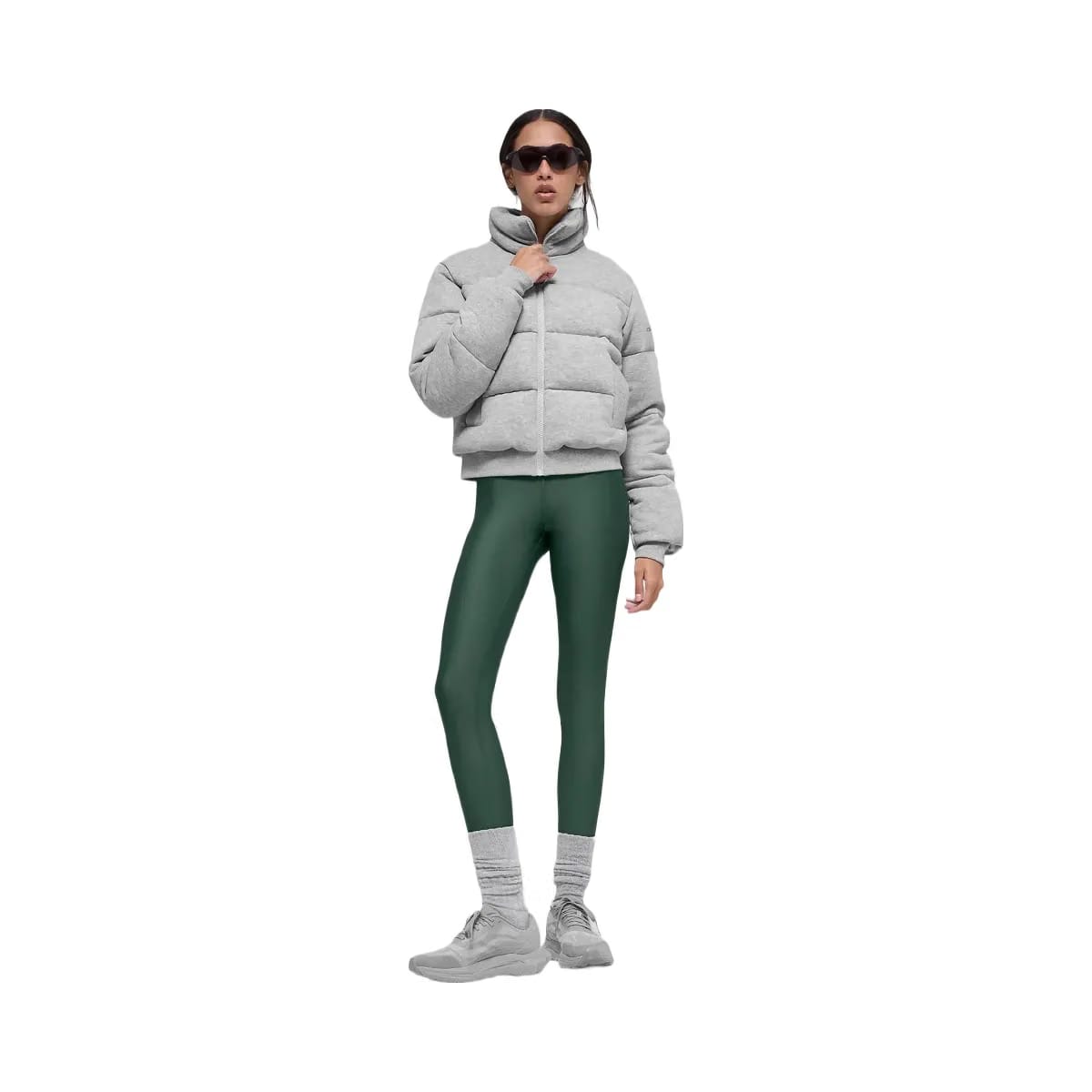 Alo Women's Sweatshirt Puffer - Athletic Heather Grey