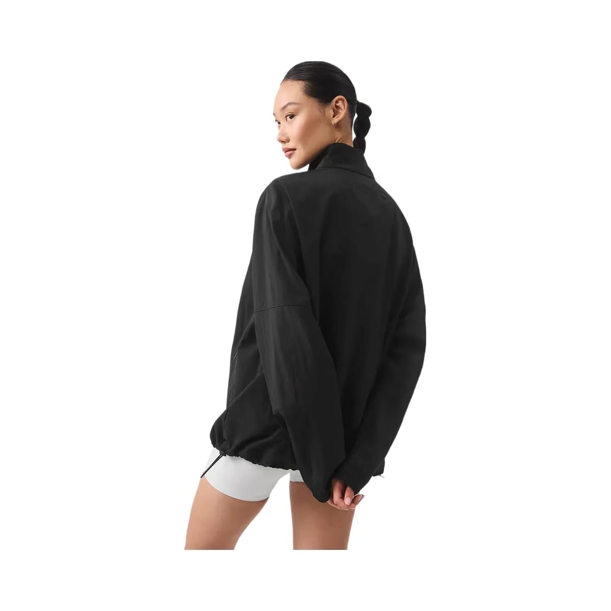 Alo Women's Light Weight Takeaway Track Pullover - Black