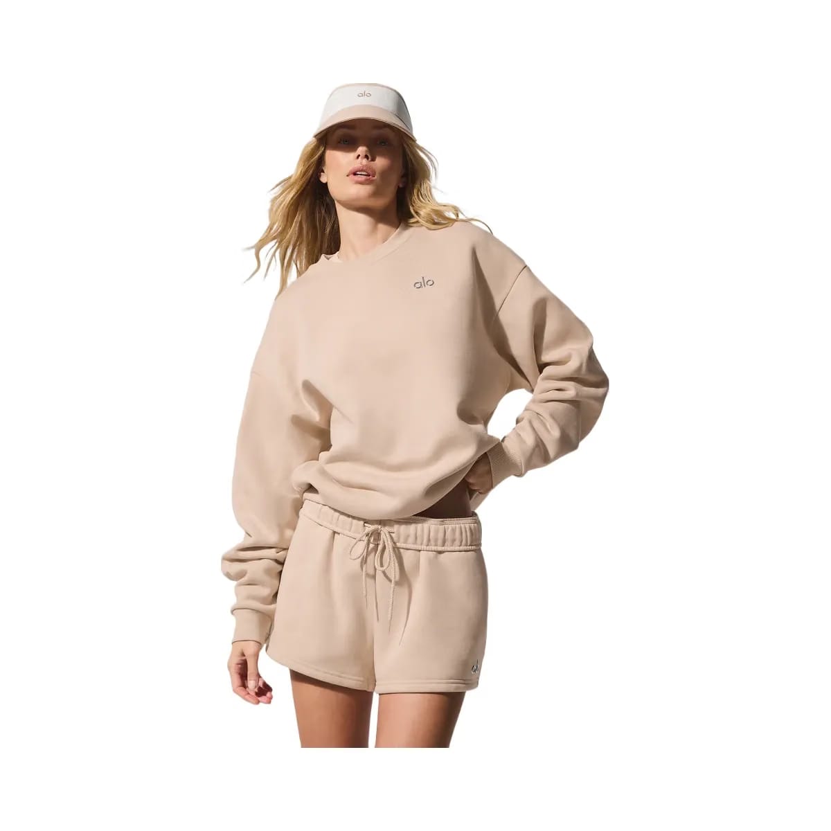 Alo Women's Accolade Crew Neck Pullover - Macadamia