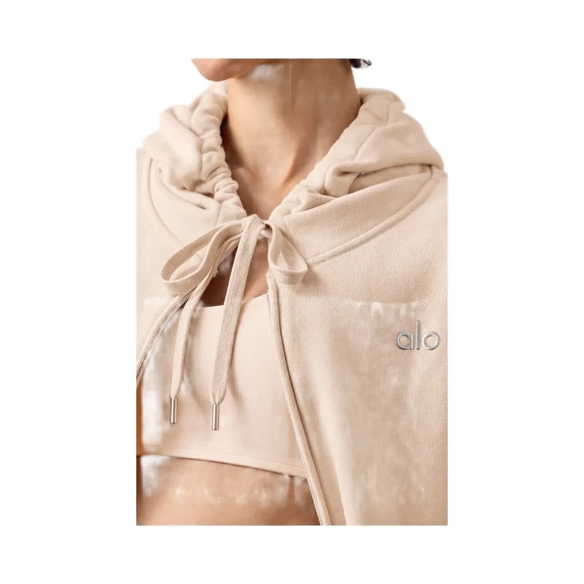 Alo Women's Accolade Full Zip Hoodie - Macadamia