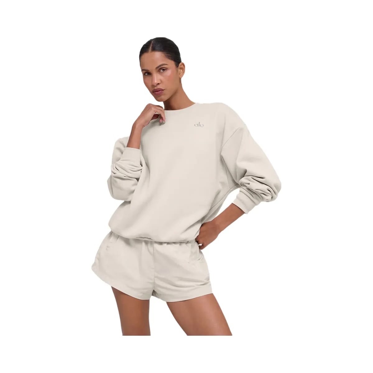 Alo Women's Accolade Crew Neck Pullover - Bone