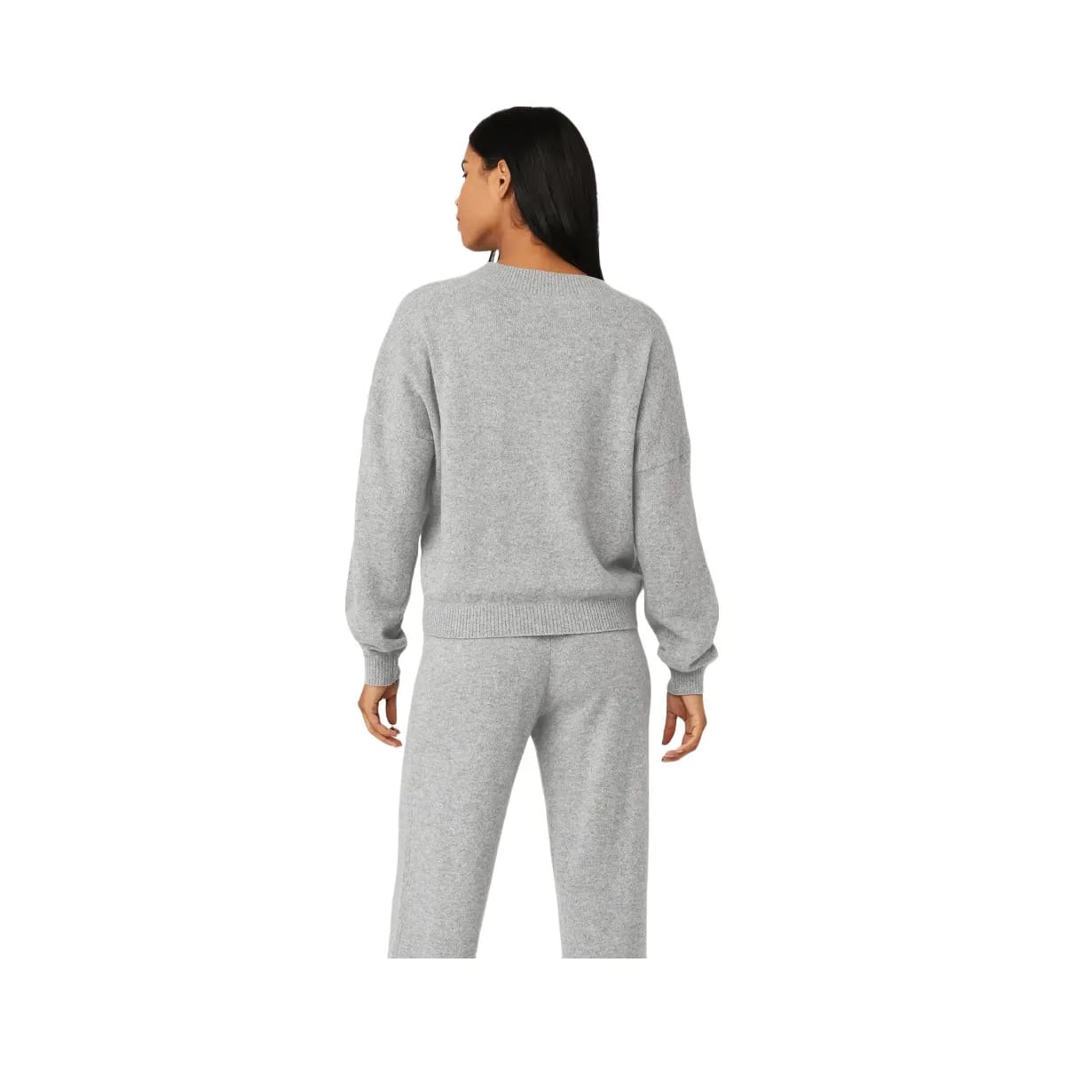Alo Women's Cashmere Jet Set V-Neck Pullover - Dove Grey Heather
