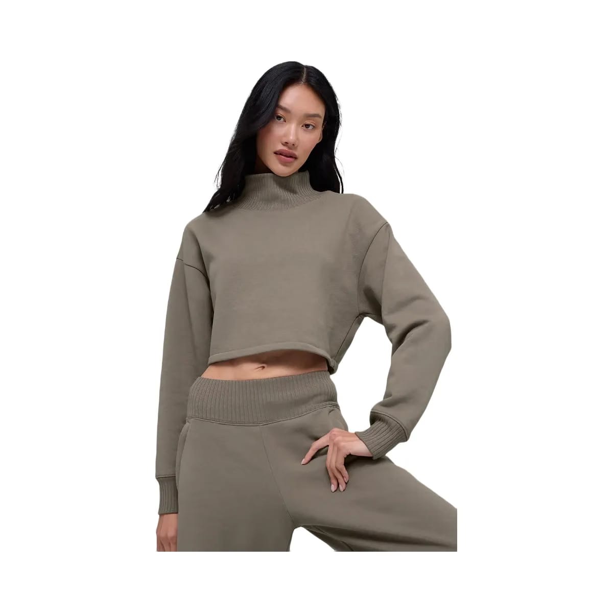 Alo Women's Cropped Serenity Coverup - Light Cocoa