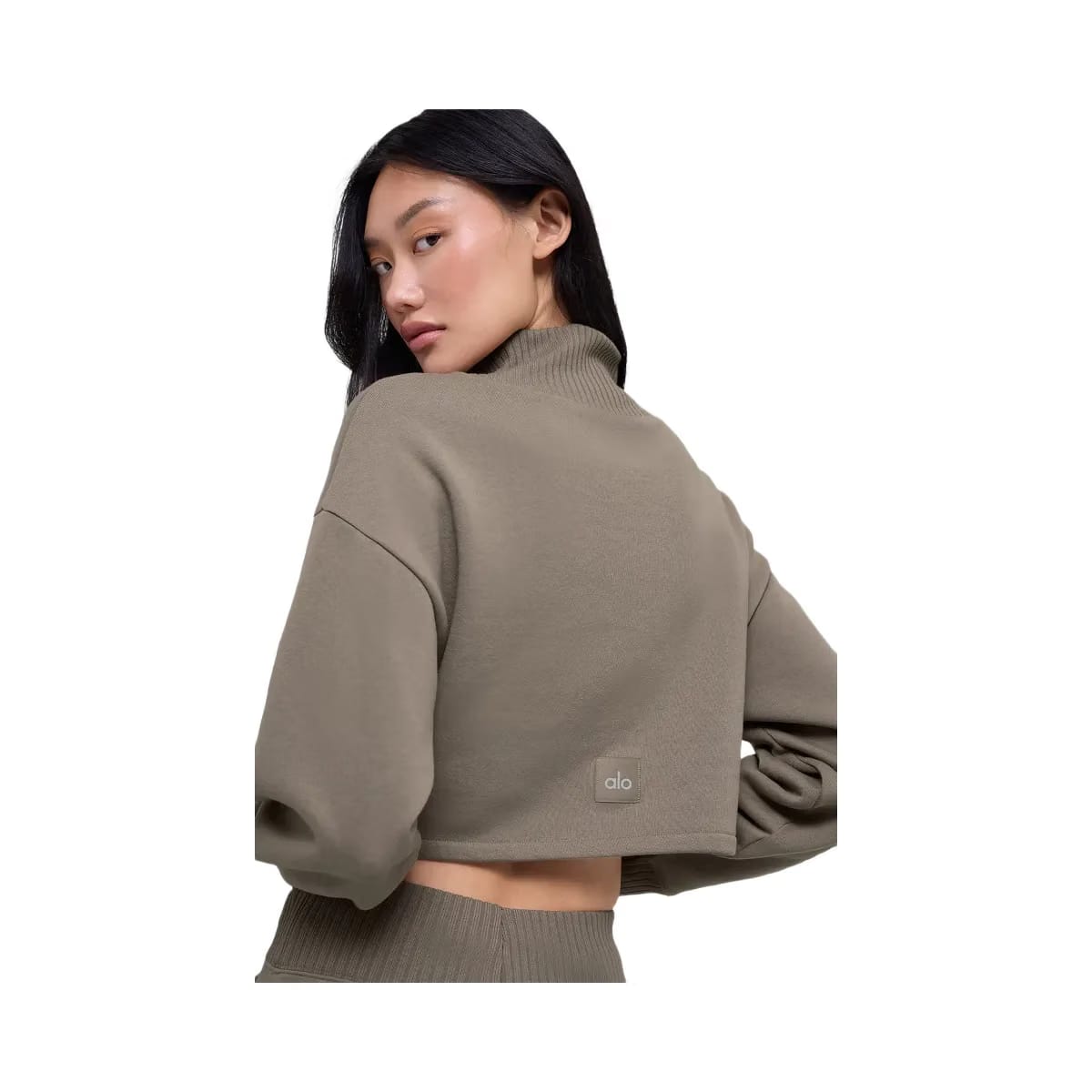 Alo Women's Cropped Serenity Coverup - Light Cocoa