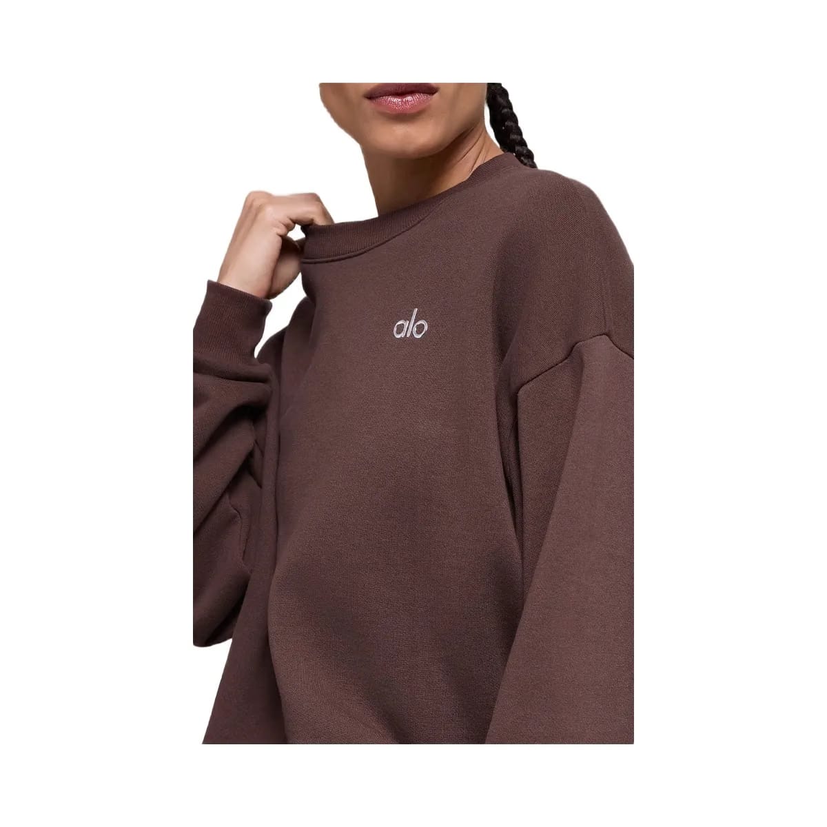 Alo Women's Accolade Crew Neck Pullover - Brownstone