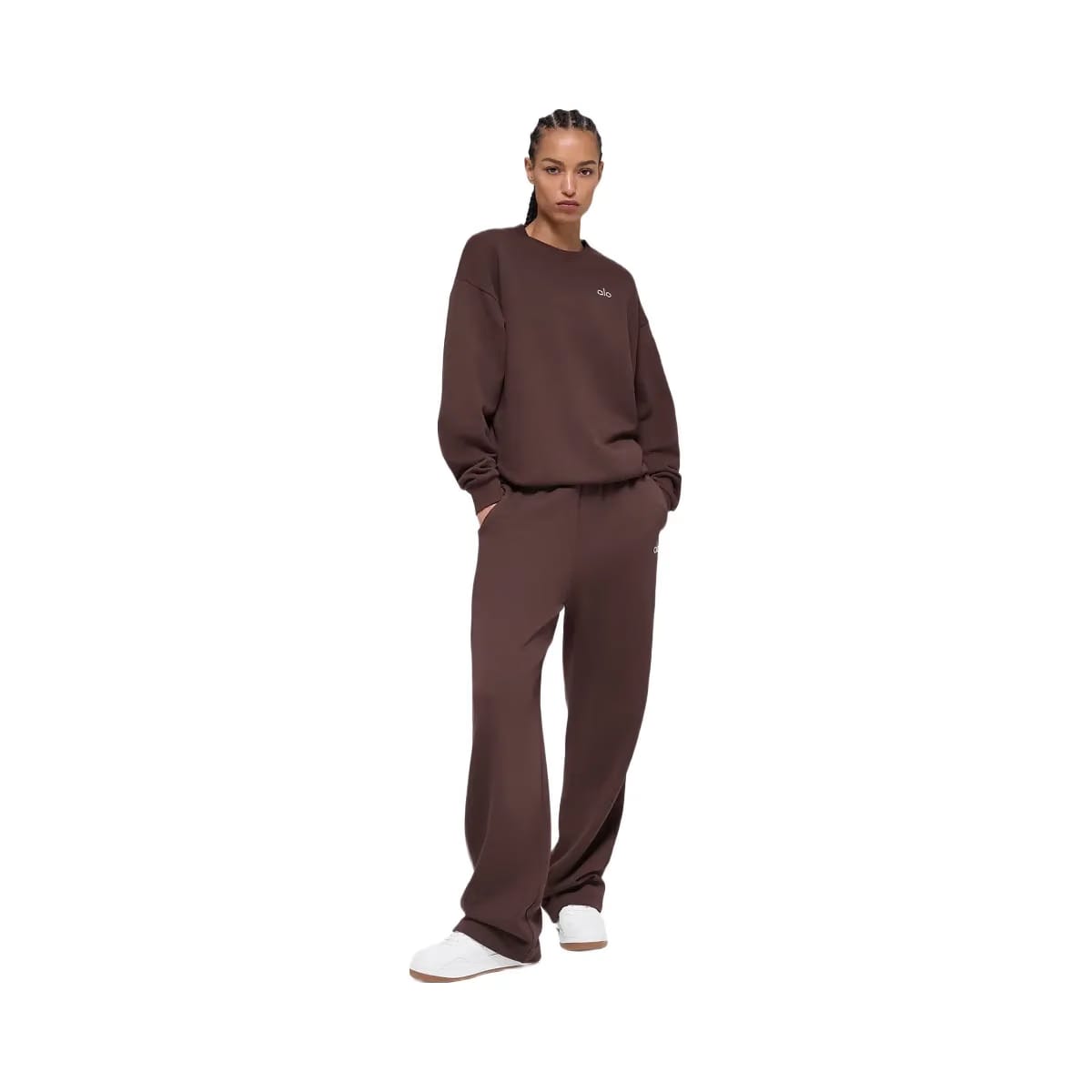 Alo Women's Accolade Crew Neck Pullover - Brownstone