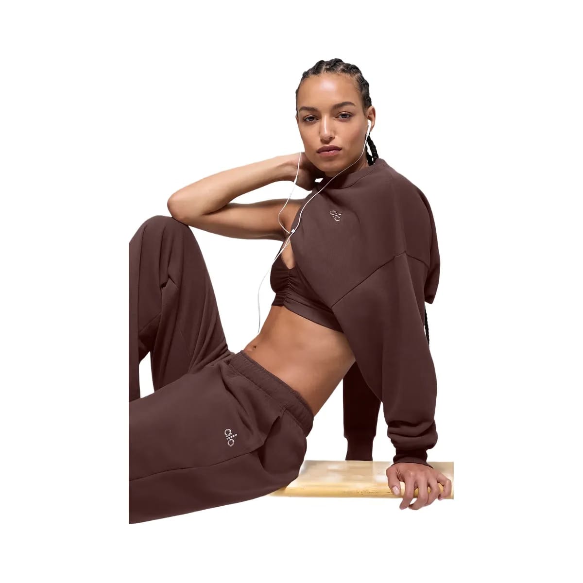 Alo Women's Accolade Crew Neck Pullover - Brownstone