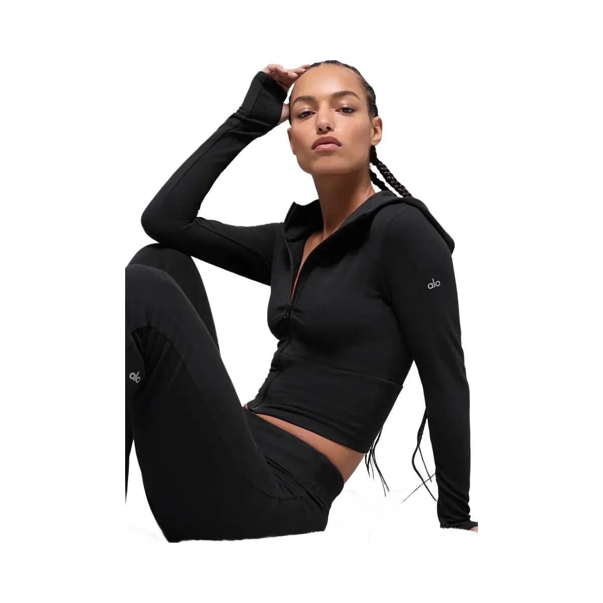Alo Women's Sway Full Zip Hoodie - Black