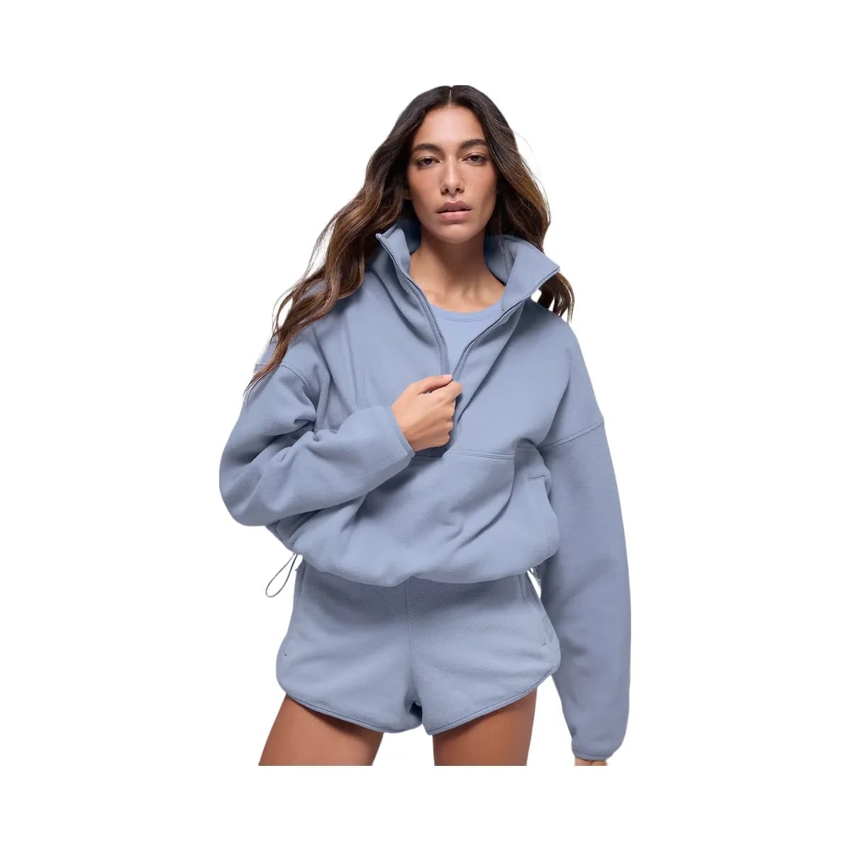 Alo Women's Polar Fleece Retreat Cover Up - Winter Frost