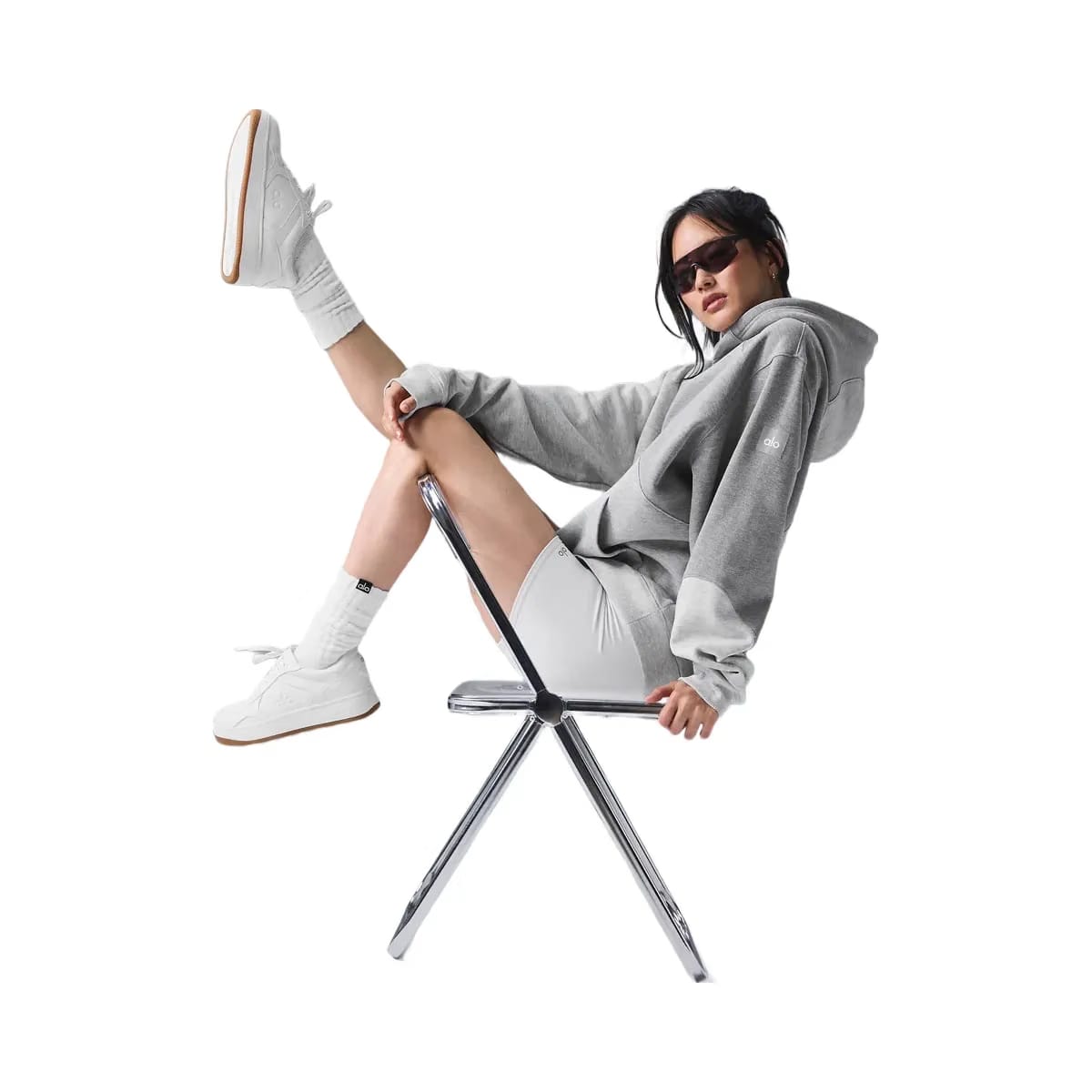 Alo Women's Make Waves Hoodie - Athletic Heather Grey Tonal
