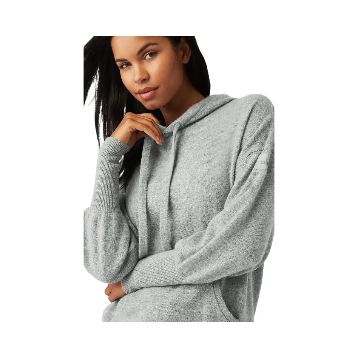 Alo Women's Cashmere Jet Set Hoodie - Dove Grey Heather