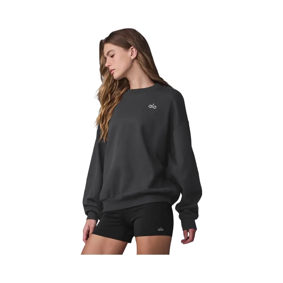 Alo Women's Accolade Crew Neck Pullover - Anthracite