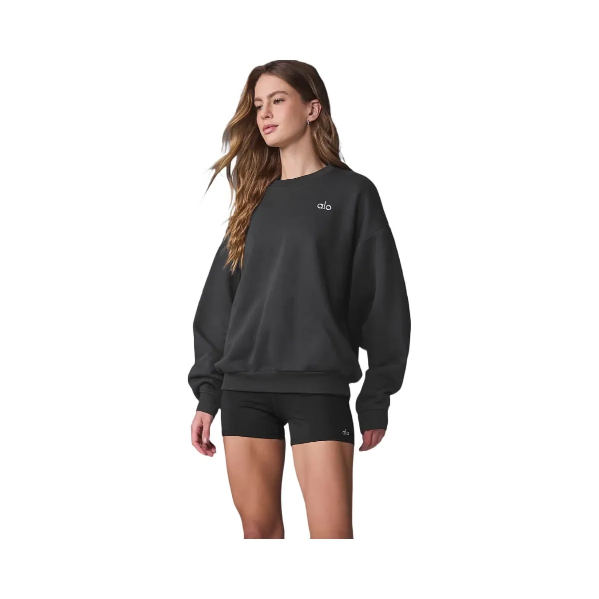 Alo Women's Accolade Crew Neck Pullover - Anthracite