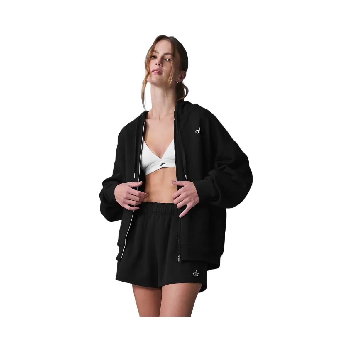 Alo Women's Accolade Full Zip Hoodie - Black