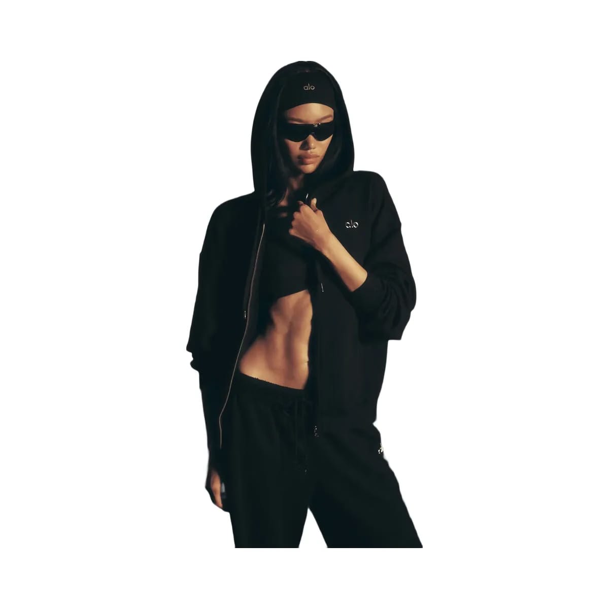 Alo Women's Accolade Full Zip Hoodie - Black