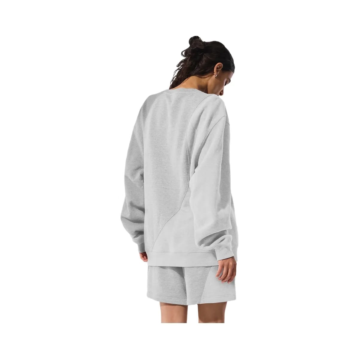 Alo Women's Make Waves Crew Neck Pullover - Athletic Heather Grey Tonal